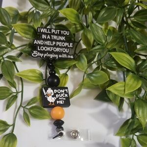 Funny Badge Reel with Duck Design